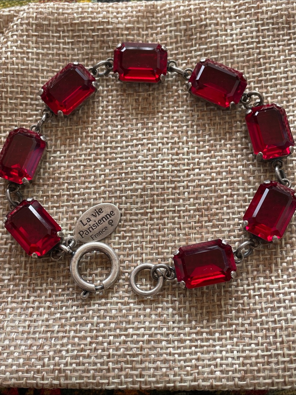 Red Crystal Bracelet - La Vie Parisienne by Catherine Popesco